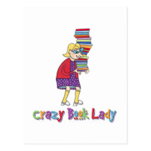 Crazy Book Lady Postcards