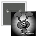 Crazy Bunny Pinback Buttons