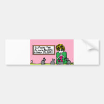 Crazy Cat Lady At Home Bumper Stickers