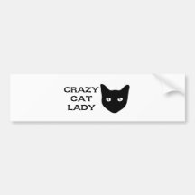 Crazy Cat Lady Bumper Sticker