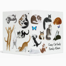 Crazy Cat Lady Family Album Binder