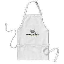 Crazy cat lady in training aprons