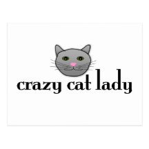 Crazy Cat Lady Post Cards