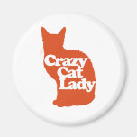Crazy cat lady refrigerator magnets