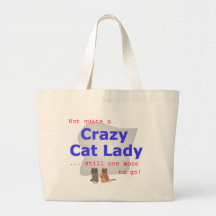 Crazy cat lady tote bag
