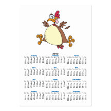 crazy chicken hen cartoon business card