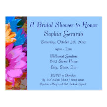 "Crazy Daisies" (1) - Bridal Shower Invitation Postcard