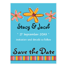 Crazy Daisy "Save the Date" Postcard