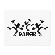 Crazy Dancers Dancing Postcard