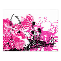 Crazy devil postcard