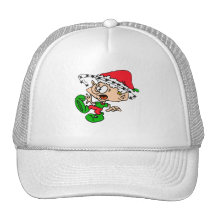 Crazy Elf with Customizable Text Area Hats