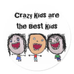 Crazy Face Cartoon Kids stickers
