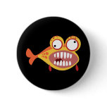 Crazy Fish Pinback Button