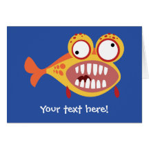 Crazy Fish Greeting Cards