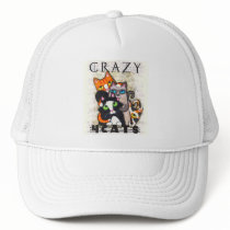 Crazy For Cats Baseball Cap Trucker Hat