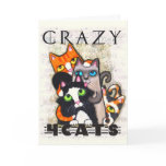 Crazy For Cats Friendship Greeting Card