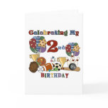 Crazy For Sports 2nd Birthday T-shirts and Gifts Greeting Card