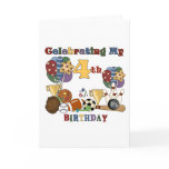 Crazy For Sports 4th Birthday T-shirts and Gifts Greeting Cards