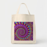Crazy Fractal Purple Terquoise & Yellow Bag