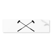 crazy golf clubs bumper sticker