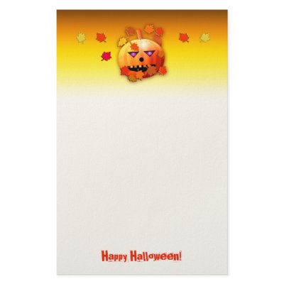 Crazy Halloween Pumpkin Personalized Stationery by xfinity7