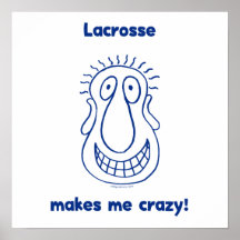 Crazy Head Lacrosse Poster