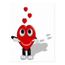 Crazy Hearts Postkarte