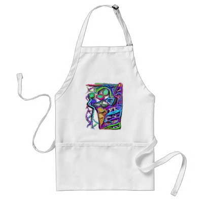 crazy ice cream cone 1 aprons by studioak