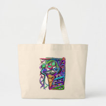 crazy ice ream cone 1 canvas bag