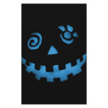 Crazy Jack O Lantern Pumpkin Face Blue