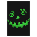 Crazy Jack O Lantern Pumpkin Face Green