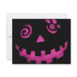 Crazy Jack O Lantern Pumpkin Face Pink