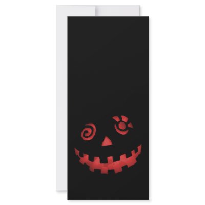 Crazy Jack O Lantern Pumpkin Face Red by VoXeeD