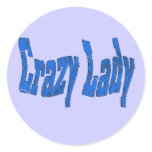 crazy lady sticker