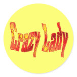 crazy lady sticker