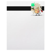 crazy mad scientist cartoon letterhead template