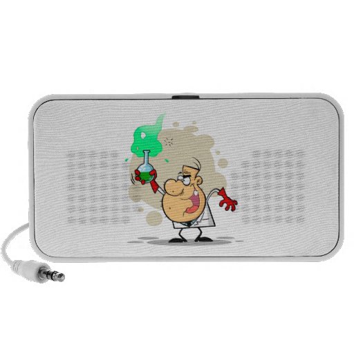 crazy mad scientist cartoon mini speakers