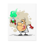 crazy mad scientist cartoon postcards