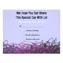 CRAZY MUSICAL NOTES Bar Mitzvah Invite Reply