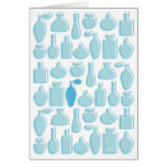 Crazy Perfumes Blue Greeting Card