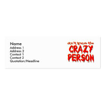 Crazy Person Funny Profile / Business Card