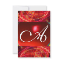 CRAZY PHOTON MONOGRAM red black pink rsvp
