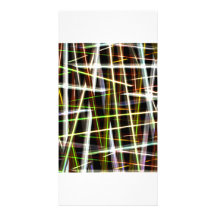 Crazy Plaid Abstract by Valxart.com Picture Card