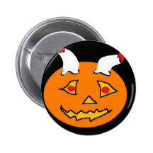 crazy pumpkin pinback buttons