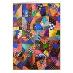 Crazy Quilt Patchwork Quilt Abstract Art Geometric Card