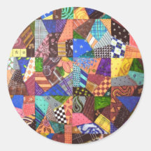 Crazy Quilt Patchwork Quilt Abstract Art Geometric Stickers