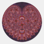 Crazy Red & Purple Valentines Fractal Stickers