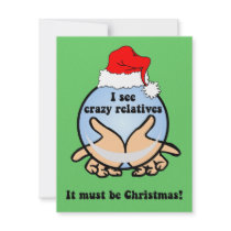 Crazy relatives Christmas Custom Announcements