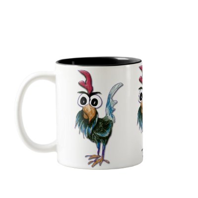 Crazy Rooster Mug by natures_edge
