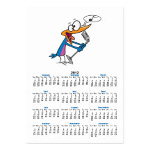 crazy singing karaoke bird cartoon business card template